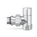 Клапан радиаторный угловой Varmega 1/2" резьба ВР/НР, цвет хром