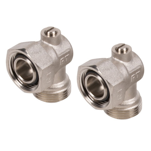 Набор нижнего подключения Royal Thermo угловой раздельный 3/4"х3/4"ЕК (Хром) Набор нижнего подключения Royal Thermo угловой раздельный 3/4"х3/4"ЕК (Хром)