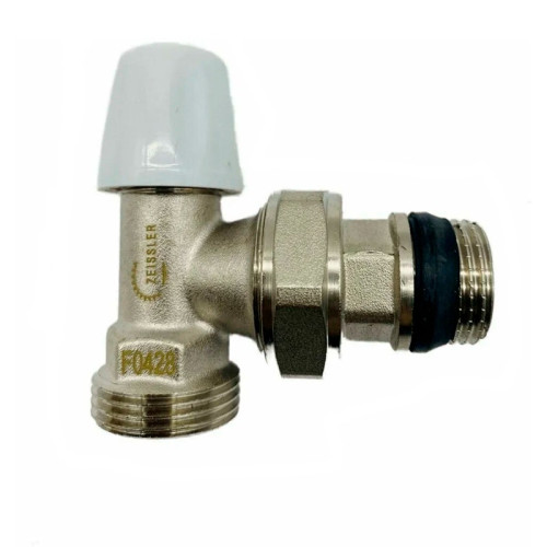 Клапан нижний радиаторный угловой TIM 1/2"х3/4" с переходом на евроконус