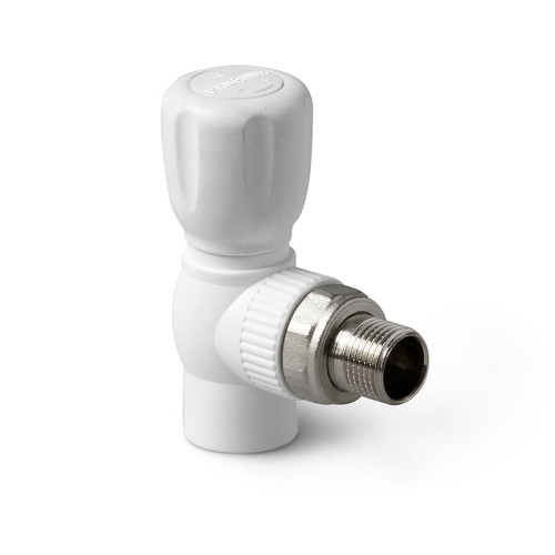 Шаровой кран полипропиленовый Pro Aqua Ultra ДУ 20х1/2" мм для радиатора угловой