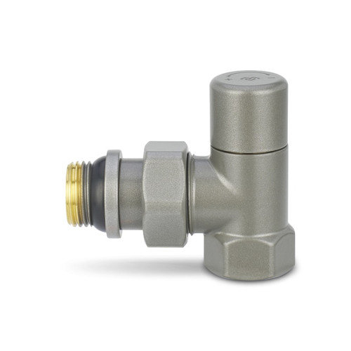Клапан радиаторный угловой Varmega 1/2" резьба ВР/НР, цвет серый