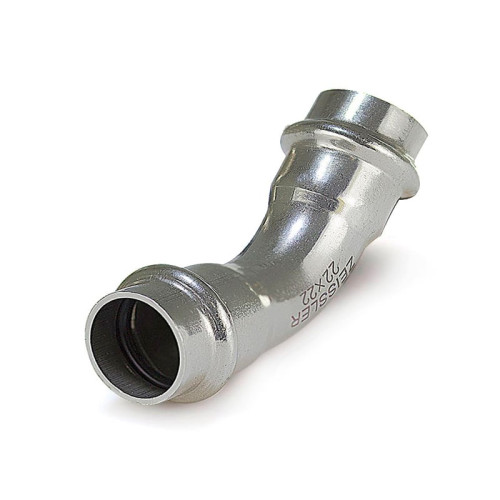 Пресс-угольник двухраструбный 45° из нержавеющей стали Tim 15 мм Пресс-угольник двухраструбный 45° из нержавеющей стали Tim 15 мм