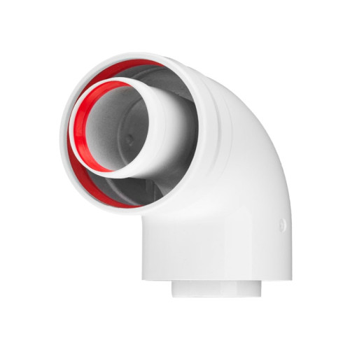 Угол 90° Camino конденсационный 80/125 мм раструб-хомут Угол 90° Camino конденсационный 80/125 мм раструб-хомут