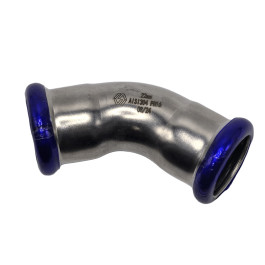 Пресс-угольник 45° MVI 76 мм нержавеющий двухраструбный