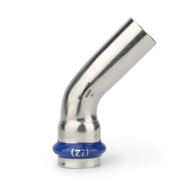 Угол 45° однораструбный Varmega Inox Press 15х15 мм