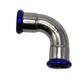 Пресс-угольник 90° MVI 42 мм нержавеющий двухраструбный