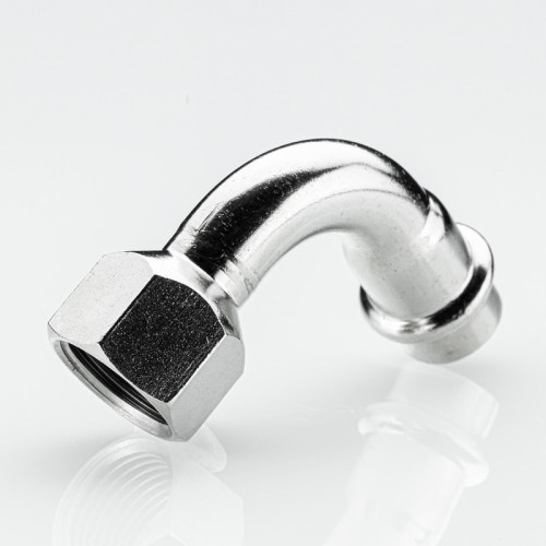 Пресс-отвод 90° Valtec 18х1/2" с ВР резьбой из нержавейки арт.VTi.956.I.001804