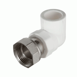 Угол полипропиленовый Политэк с НГ гайкой 32х1 1/4"