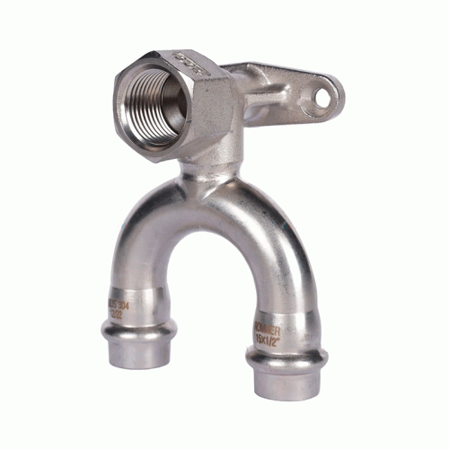 Угол проходной Rommer из нержавеющей стали ВР резьба 15х1/2" мм Угол проходной Rommer из нержавеющей стали ВР резьба 15х1/2" мм