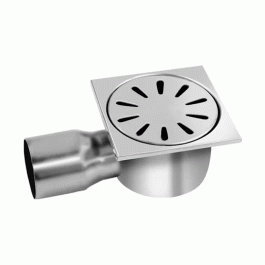 Трап для душа TIM нержавеющий 150х150 мм горизонтальный выпуск