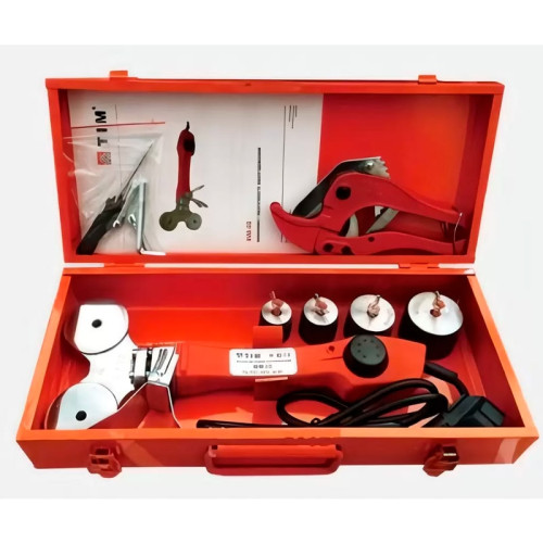 Сварочный аппарат Tim для ППР труб 4 насадок 20-40мм 900 Ватт ушастый вид Сварочный аппарат Tim для ППР труб 4 насадок 20-40мм 900 Ватт ушастый вид