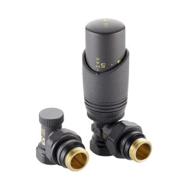 Комплект термостатический угловой Valtec 1/2" арт.VT.045.GR.04 (Серый)