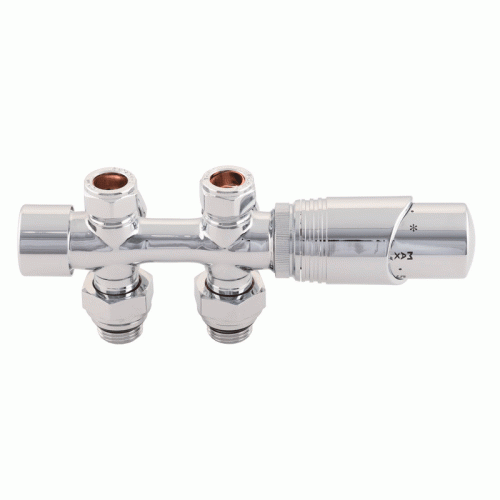 Узел нижнего подключения универсальный Delta Duo хром с термоголовкой М30x1.5 Узел нижнего подключения универсальный Delta Duo хром с термоголовкой М30x1.5