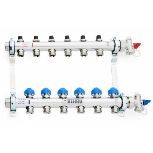 Коллектор Rehau Hkv 12 (на 12 контуров) для радиаторного отопления Коллектор Rehau Hkv 12 (на 12 контуров) для радиаторного отопления
