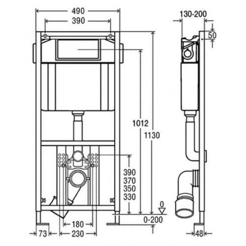 Инсталляция для подвесного унитаза Viega Eco Plus (606664) Инсталляция для подвесного унитаза Viega Eco Plus (606664)