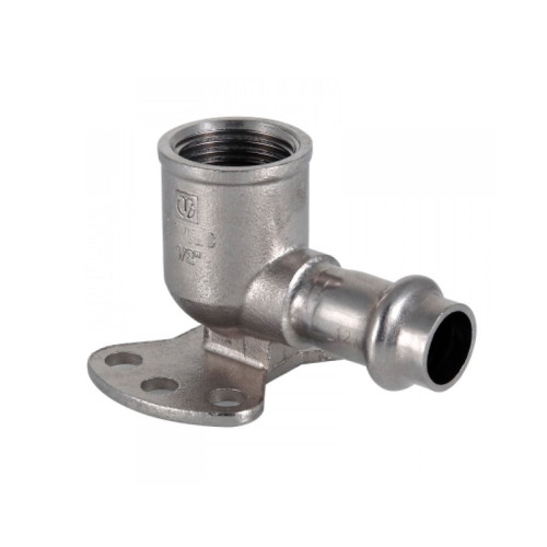 Пресс-угольник с креплением из нержавеющей стали и ВР резьбой Tim 18х1/2" мм