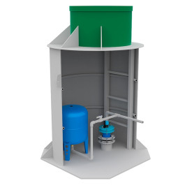 Кессон Vodos Gray Type 1 (125-140) с гильзой, лестницей+крышка утеплитель 2000х960мм