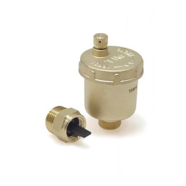 Воздухоотводчик прямой TIM 1/2" с отсекающим клапаном