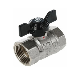 Кран шаровой LD ВР/ВР резьба 1 1/4" ручка-бабочка