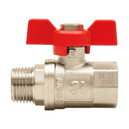 Кран шаровой Smart Install 1/2" ВР/НР резьба ручка-бабочка