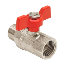 Кран шаровой Smart Install 1/2" ВР/НР резьба ручка-бабочка