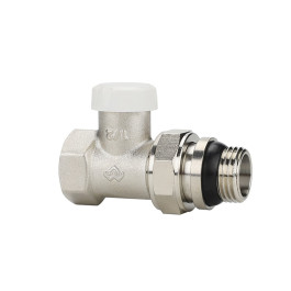 Клапан запорный радиаторный прямой Varmega 3/4" резьба ВР/НР, с самоуплотняющимся полусгоном