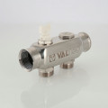 Коллектор Valtec нержавеющий 1"х3/4" 3 выхода под евроконус арт.VTc.505.SS.060503 — фото 3