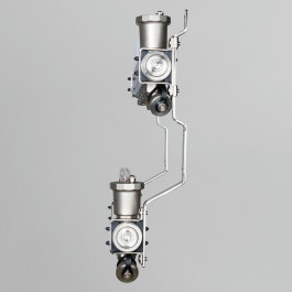 Коллектор Valtec с расходомерами 1"х 3/4" на 7 выходов (нержавейка) арт.VTc.579.EMNX.0607