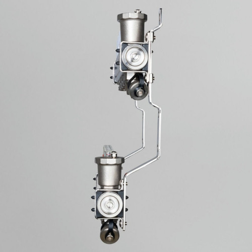 Коллектор Valtec с расходомерами 1"х 3/4" на 10 выходов (нержавейка) арт.VTc.579.EMNX.0610