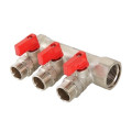 Коллектор Valtec с отсекающими кранами 3/4"х1/2" 3 выхода арт.VTc.580.N.0503