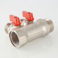 Коллектор Valtec с отсекающими кранами 1"х3/4" 3 выхода под евроконус арт.VTc.580.NE.0603 — фото 2