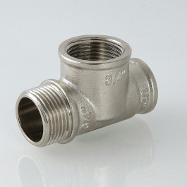 Тройник с переходом на НР резьбу Valtec 1/2" мм арт.VTr.134.N.0004