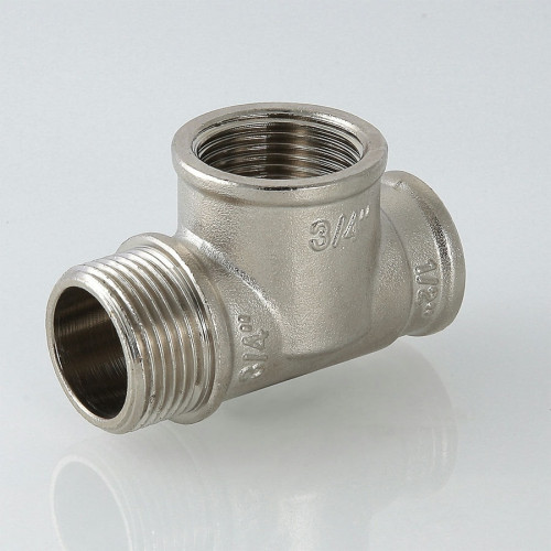 Тройник с переходом на НР резьбу Valtec 1/2" мм арт.VTr.134.N.0004