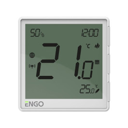Беспроводной терморегулятор ENGO с модулем Zigbee с датчиком влажности белый