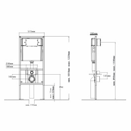 Инсталляция Elleven с квадратной кнопкой