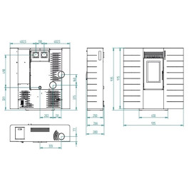 Пеллетный камин CENTROMETAL ZS10-B, белый