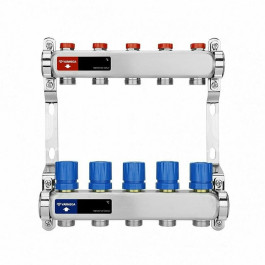 Коллектор Varmega из нержавеющей стали без расходомеров на 2 выхода