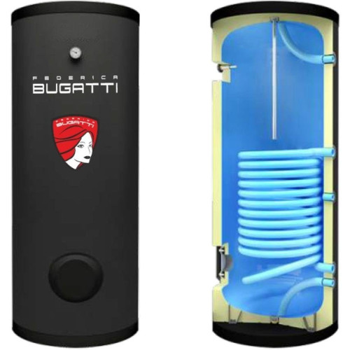 Бойлер косвенного нагрева Federica Bugatti KBS-B 200 V3 1 змеевик (напольный) Бойлер косвенного нагрева Federica Bugatti KBS-B 200 V3 1 змеевик (напольный)