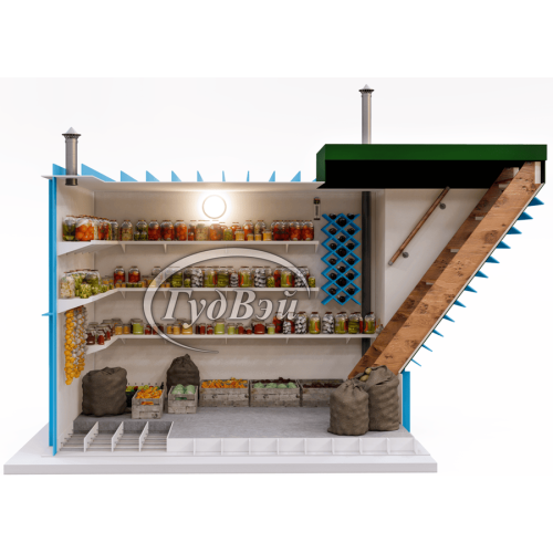 Пластиковый погреб ГудВэй Комфорт II 2,5*2м