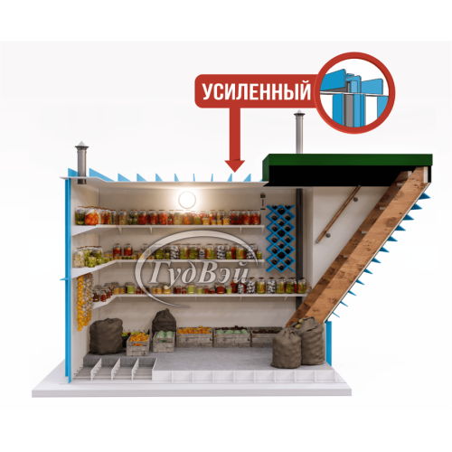 Пластиковый погреб ГудВэй Комфорт II 2,5*2м