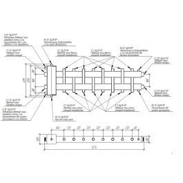 Коллектор нержавеющий Gidruss BMSS-150-9DU до 150 кВт 1 1/2" 9 контуров