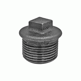Заглушка чугунная неоцинкованная Fittex Plus 15х1/2" с НР резьбой