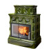 Печь-камин ABX Valencie кафельный цоколь зелёный Печь-камин ABX Valencie кафельный цоколь зелёный
