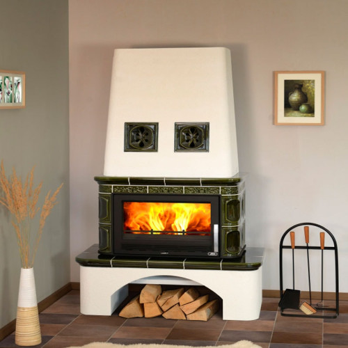 Печь-камин ABX Laponie II P OX зелёный Печь-камин ABX Laponie II P OX зелёный