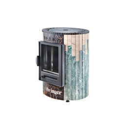 Отопительная печь Ферингер Нелжа в ламелях Змеевик + Окаменевшее дерево