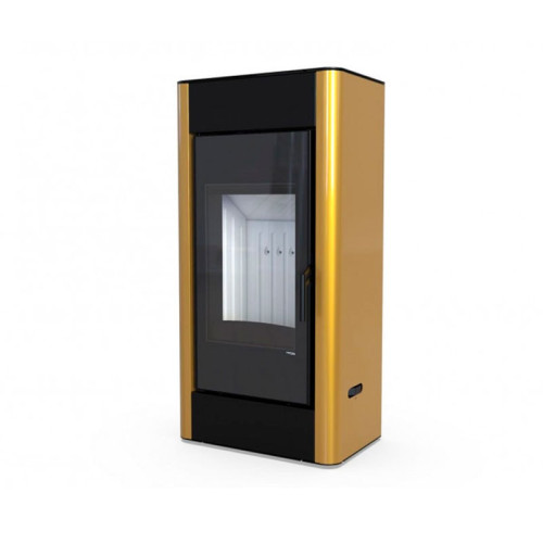 Печь-камин Defro Home Solum 9 кВт золотая сталь Печь-камин Defro Home Solum 9 кВт золотая сталь