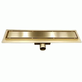 Трап для душа TIM нержавеющий 50 см сухой гидрозатвор цвет глянцевое золото