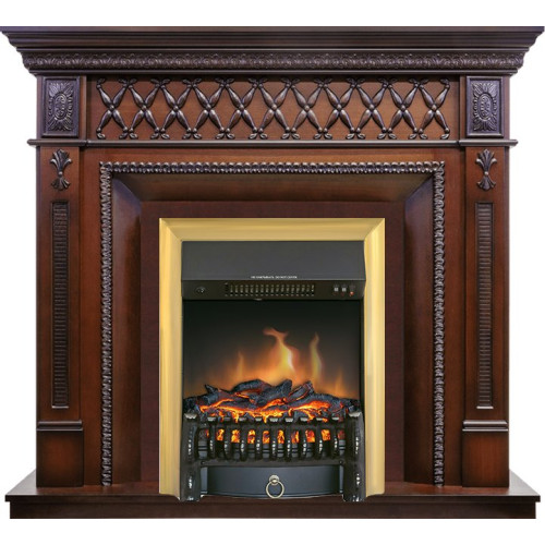 Royal Flame Alexandria - махагон коричневый антик с очагом Fobos FX Brass