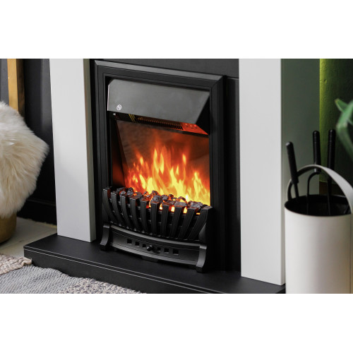 Royal Flame Bergen (Разборный) - Белый с черным (Ширина 900 мм) с очагом Majestic FX Black