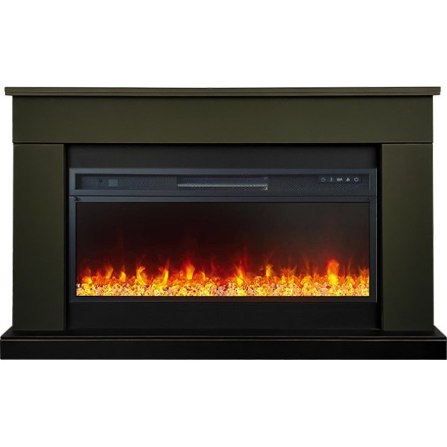 Royal Flame Bergen (Разборный) - Темная олива (Ширина 1370 мм) с очагом Vision 42 LED